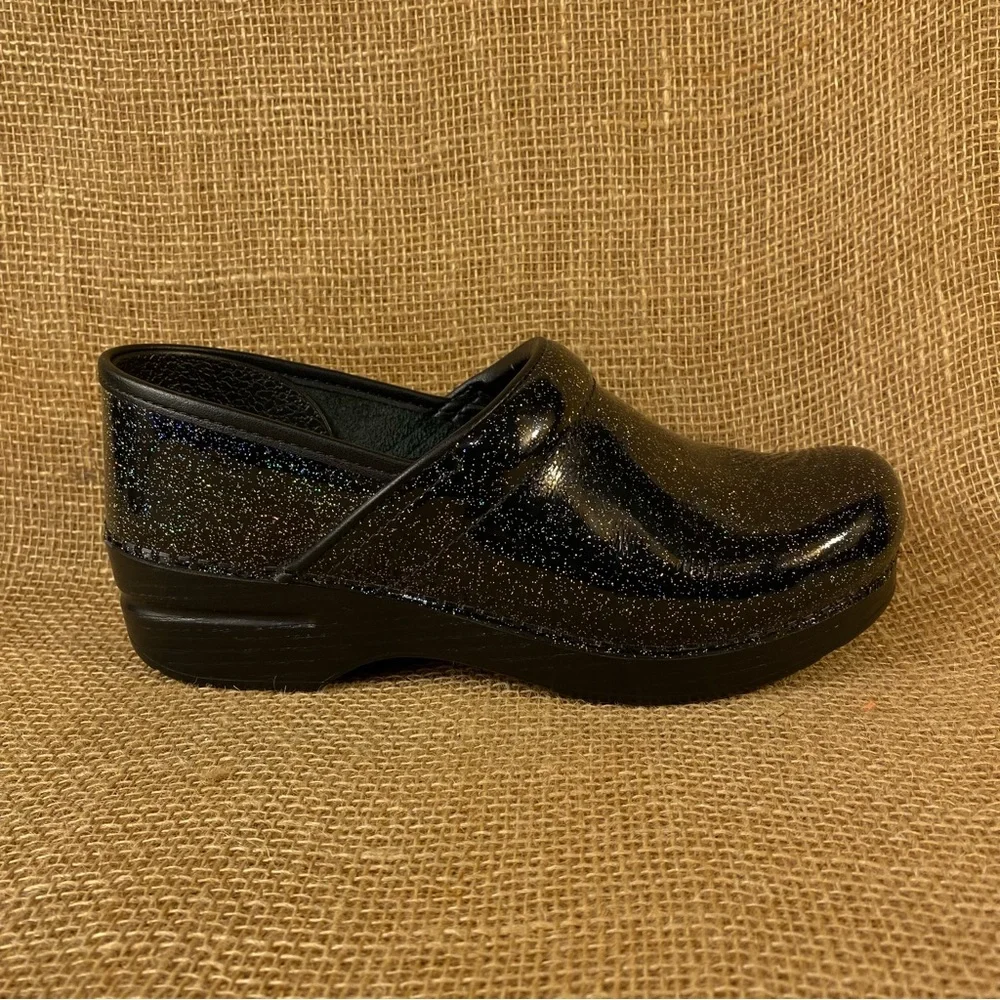 Dansko clogs black with sparkles leather professional womens size 8.5 EU 39 - Picture 5 of 13